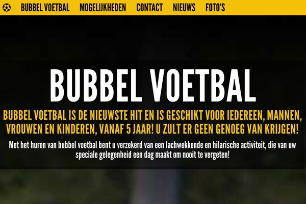 bubbelvoetbal.nl site used Bubbelvoetbal