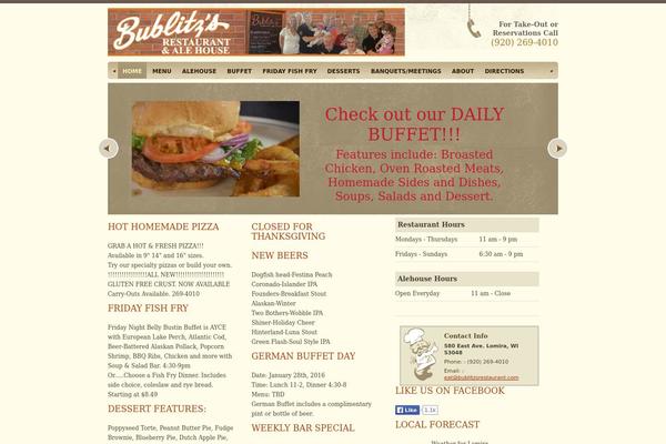 Restaurant theme site design template sample