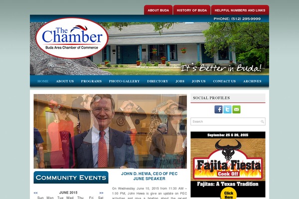 budachamber.com site used Buda