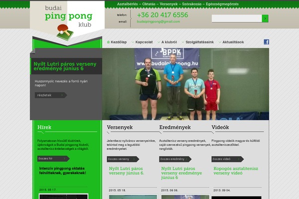 budaipingpong.hu site used Pingpong