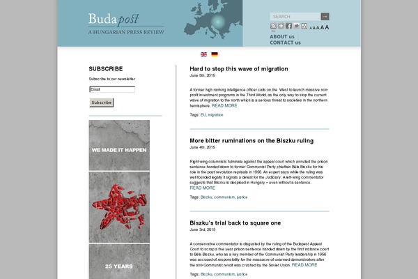 budapost.eu site used Center