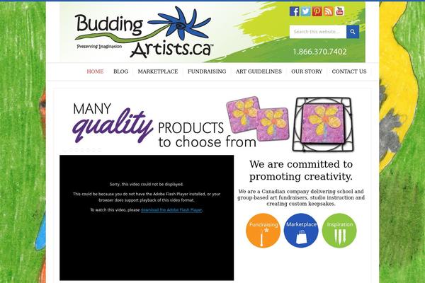 buddingartists.ca site used Ayoshop