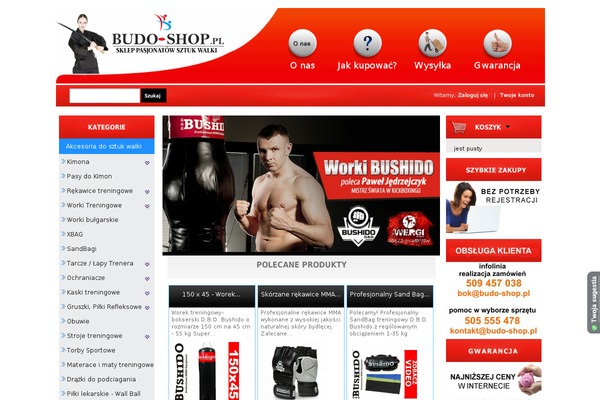 budo-shop.pl site used YITH Proteo