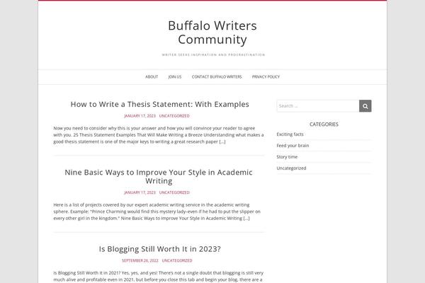 buffalowrites.com site used Doo
