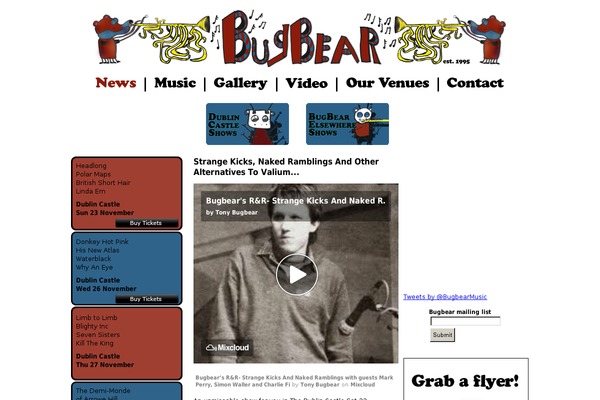 bugbearbookings.com site used Bugbear
