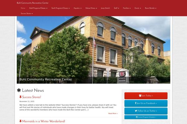 buhlcommunityreccenter.com site used Bootstrap-theme