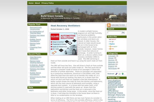 buildgreen.ca site used Xeiro