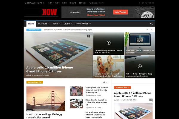 PopularFX theme site design template sample