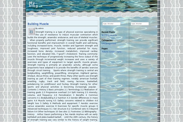 Pool theme site design template sample