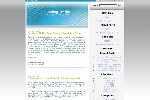 buildingtraffic.info site used Techno Plain