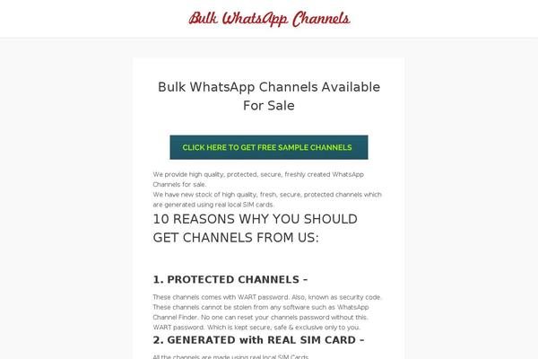 bulkwhatsappchannels.com site used Marketers Delight