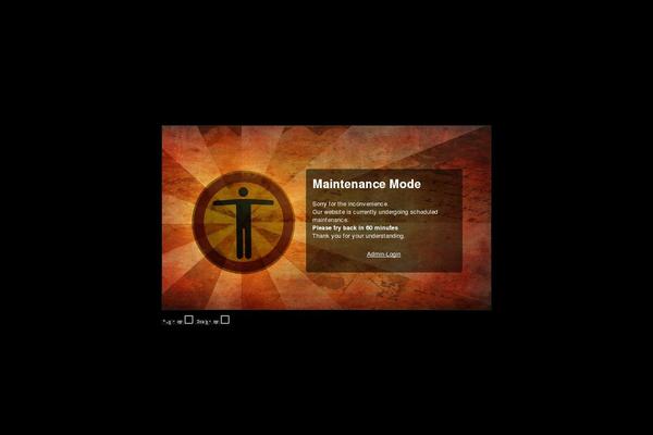 Site using WP Maintenance Mode plugin