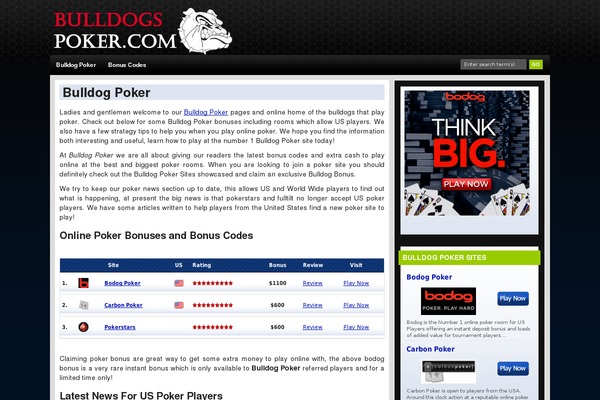 bulldogspoker.com site used Dealer