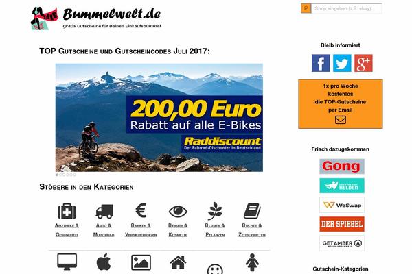 bummelwelt.de site used Gutschein