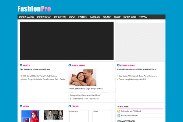 FashionPro theme site design template sample