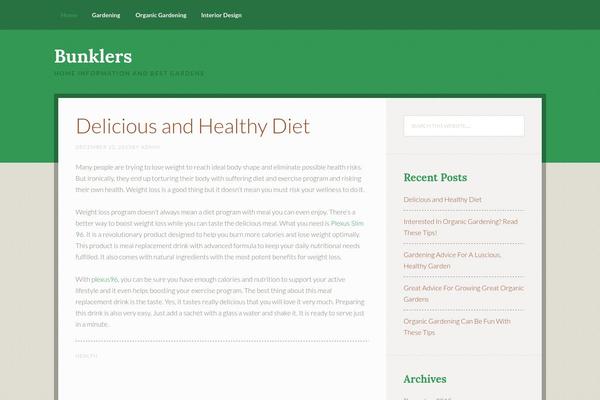 Going Green Pro theme site design template sample
