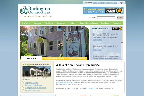 burlingtonct.us site used Tob