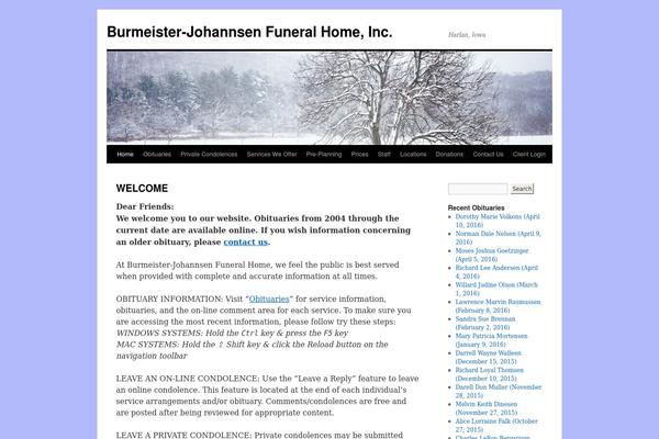 Twenty Ten theme site design template sample