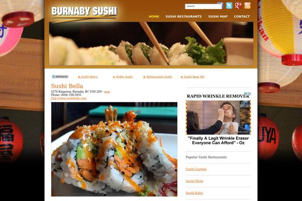 Sushi theme site design template sample