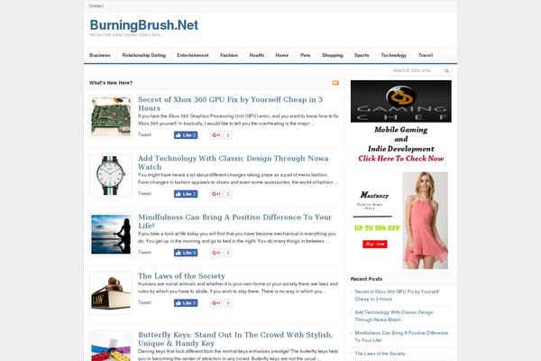 Daily theme site design template sample
