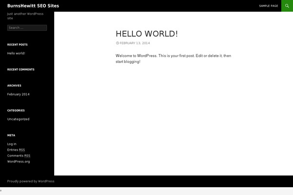 Minimal theme site design template sample