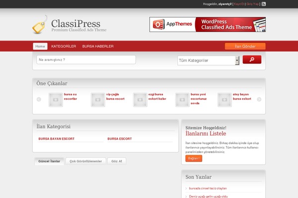 ClassiPress theme site design template sample