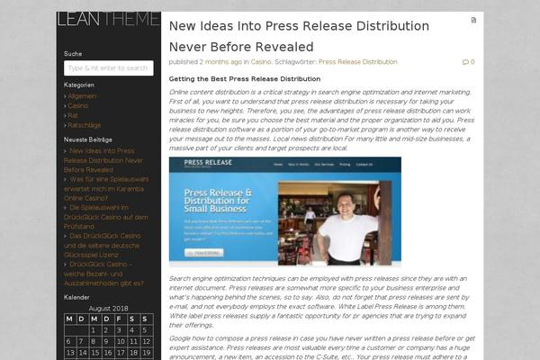 Lean theme site design template sample