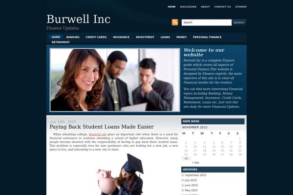 Companystyleblue theme site design template sample