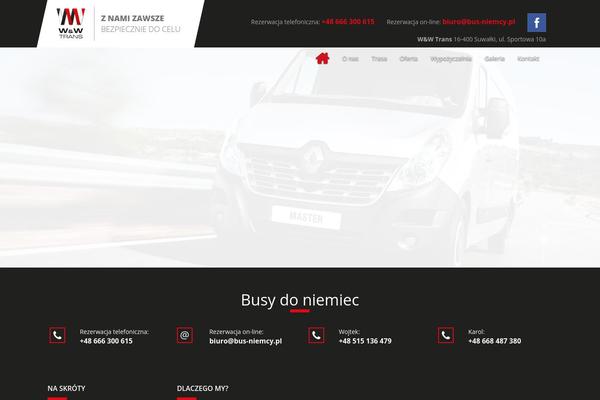 bus-niemcy.pl site used Wordpress Bootstrap Master