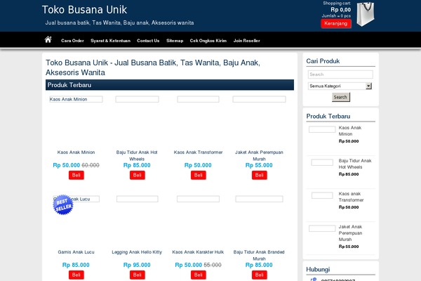 Pasaraya theme site design template sample