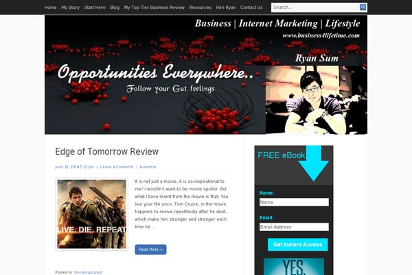 Infinity theme site design template sample