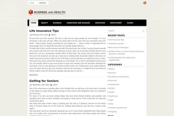 businessandhealth.com site used Impressive
