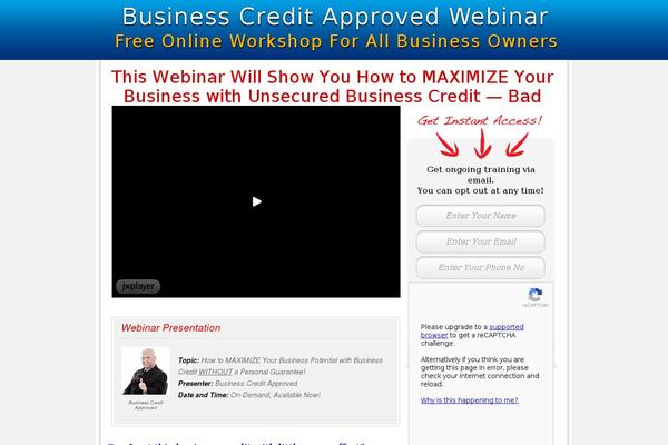 businesscreditapproved.com site used Squeeze-boss-wordpress-theme