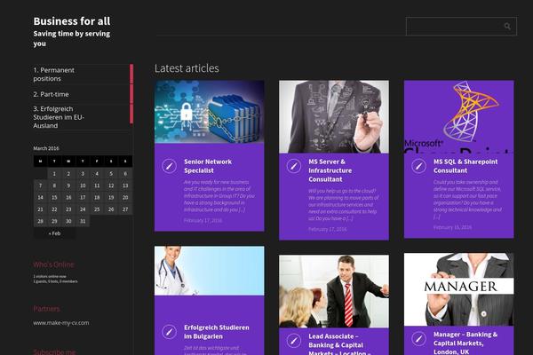 Elo theme site design template sample