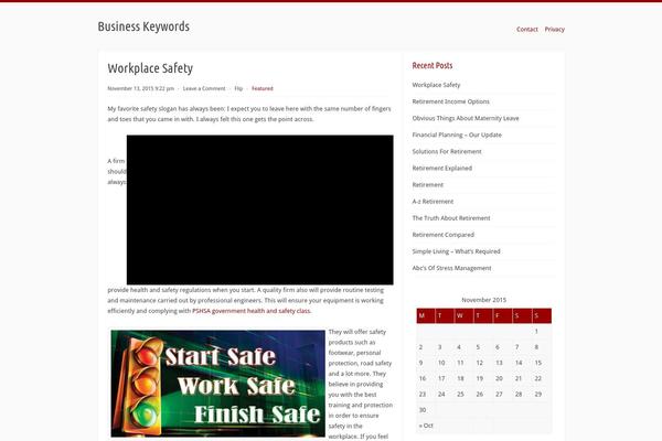 Radius theme site design template sample