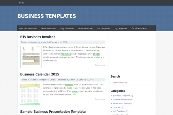 JustBlue theme site design template sample