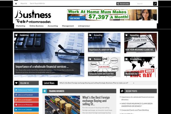 Spirit theme site design template sample