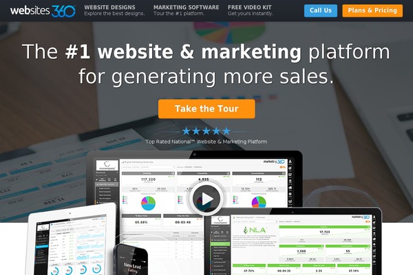 Marketing360-vertical theme site design template sample