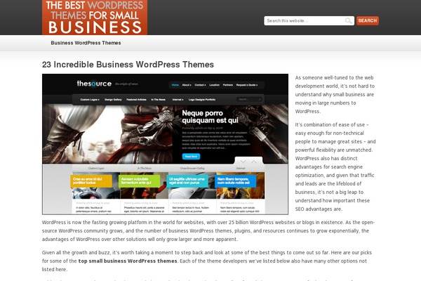 businesswordpressthemes.com site used Agency Theme