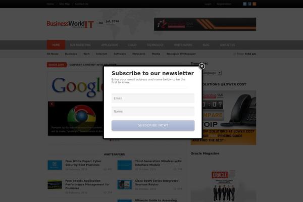 Business News theme site design template sample