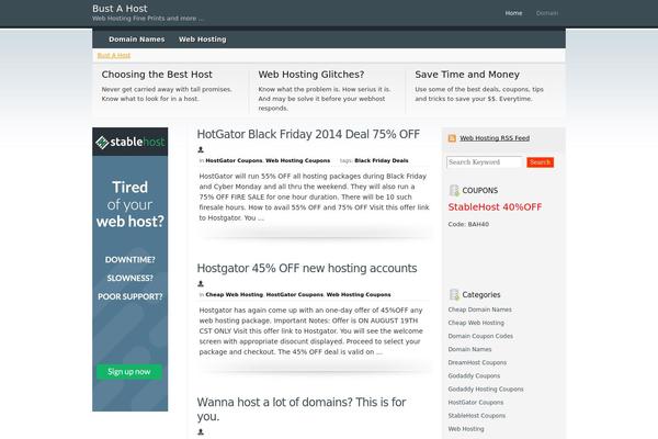 bustahost.com site used Hosting