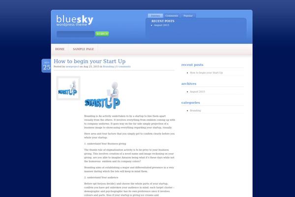 BlueSky theme site design template sample