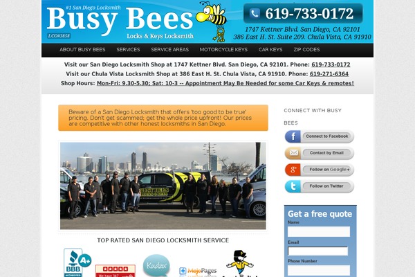busybeeslocksmith.com site used Busybees