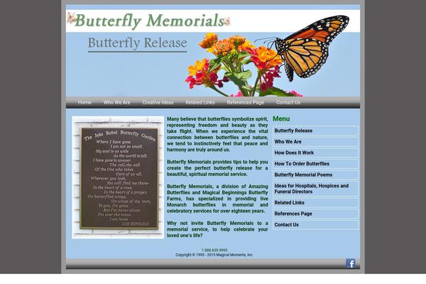 butterflymemorials.com site used Butterfly