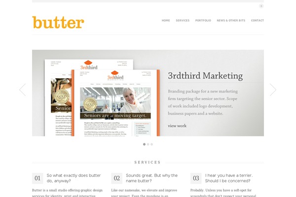 Slate theme site design template sample
