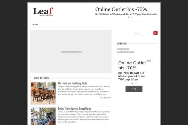 Leaf theme site design template sample