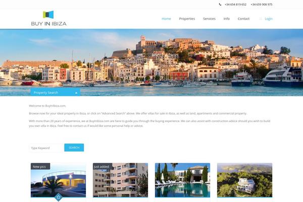 Residence Child theme site design template sample