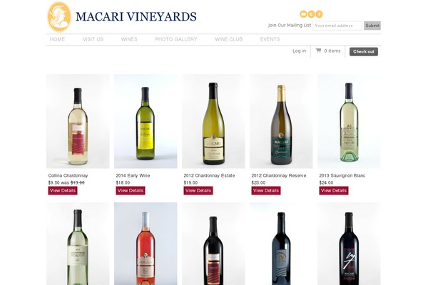 buymacariwines.com site used Macarivinyards