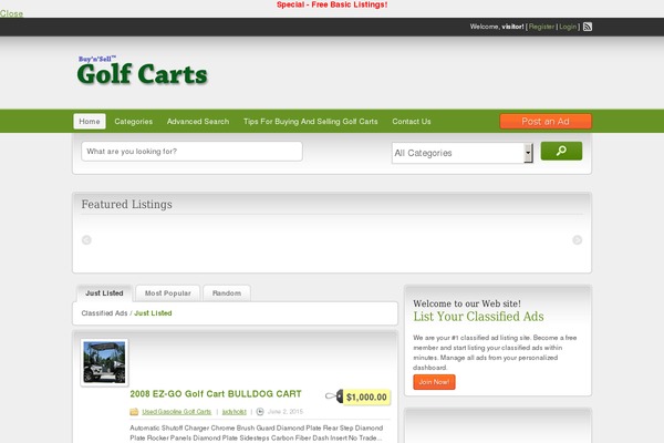 buynsellgolfcarts.com site used ClassiPress