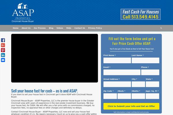 Asap theme site design template sample